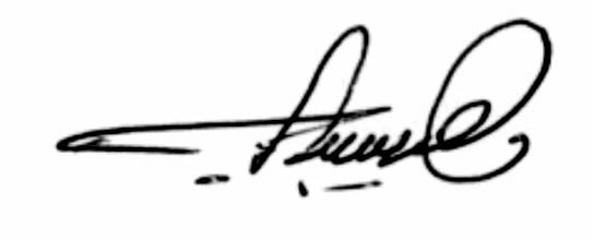 The artist’s signature